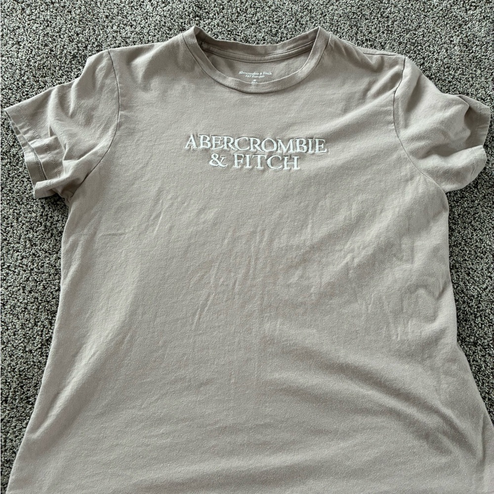 Abercrombie & Fitch Taupe Crew Neck Tee